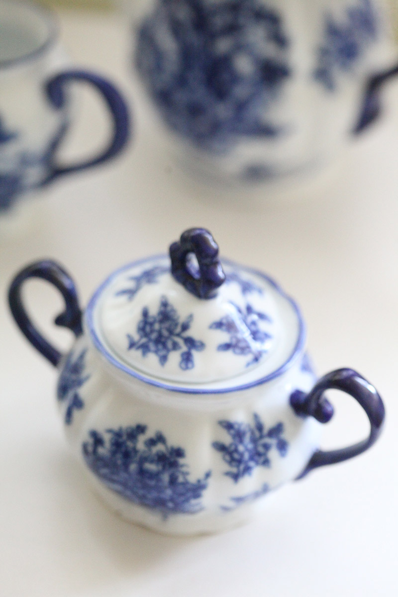 Blue and white style ceramic u - đánh giá và giá Korean Tea Set
