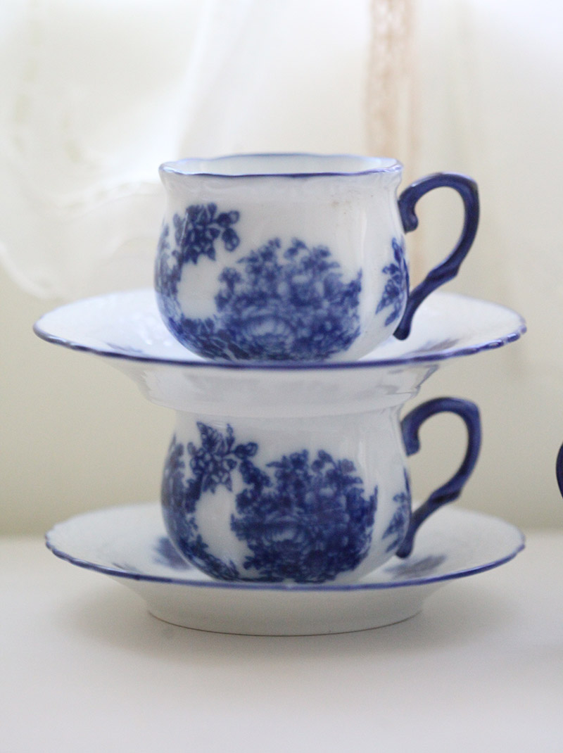 Blue and white style ceramic u - đánh giá và giá Korean Tea Set