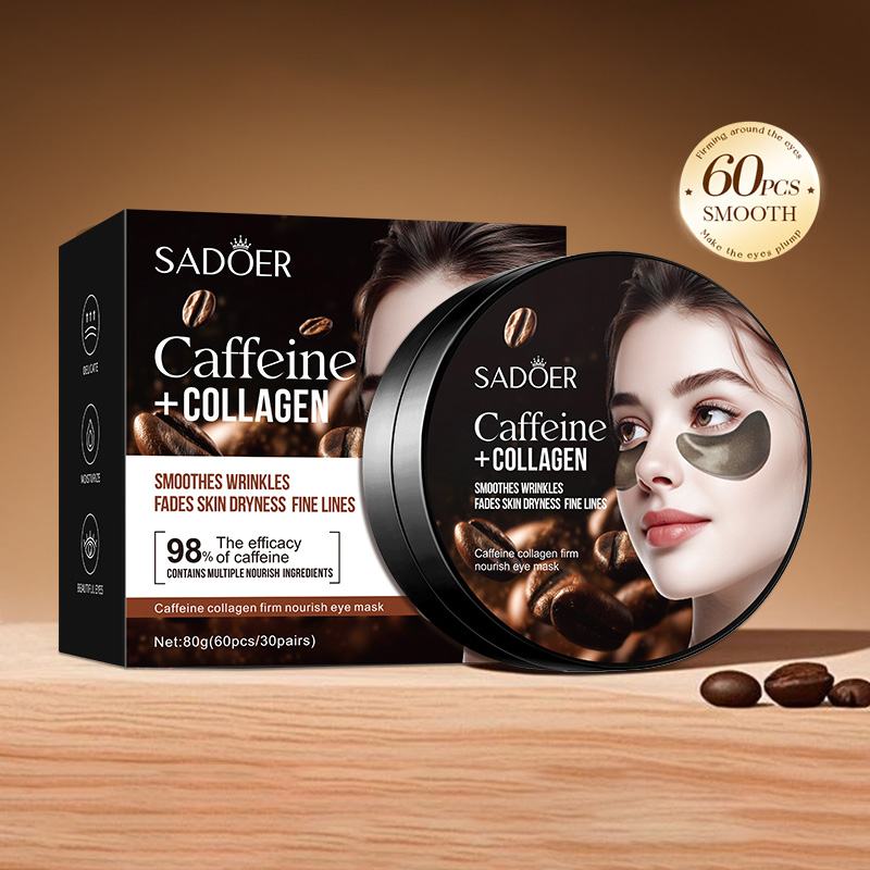 60pcs SADOER Caffeine Crystal  - đánh giá và giá Sheet Mask Collagen